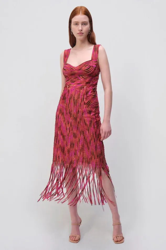Women Adalette Dress Amaranth Multi Jonathan Simkhai Dresses and Jumpsuits
