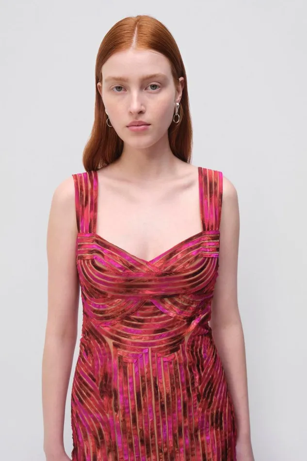 Women Adalette Dress Amaranth Multi Jonathan Simkhai Dresses and Jumpsuits