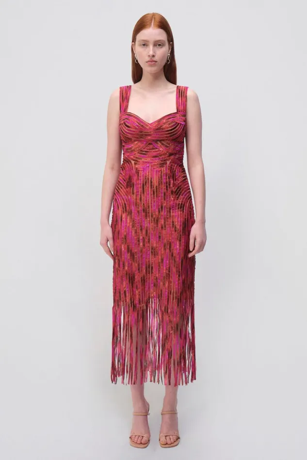 Women Adalette Dress Amaranth Multi Jonathan Simkhai Dresses and Jumpsuits