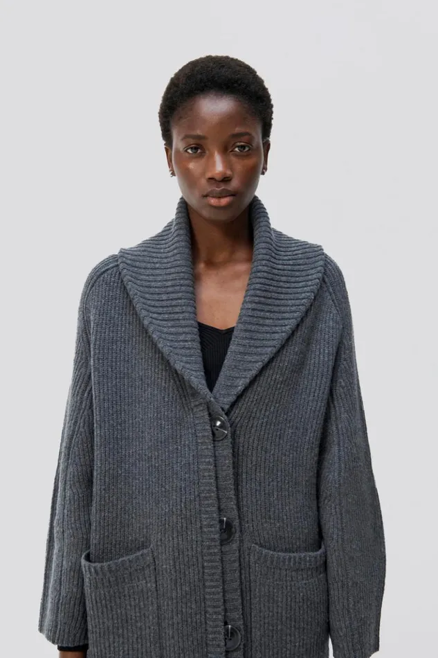 Women Adoria Robe Charcoal Melange Jonathan Simkhai Knitwear