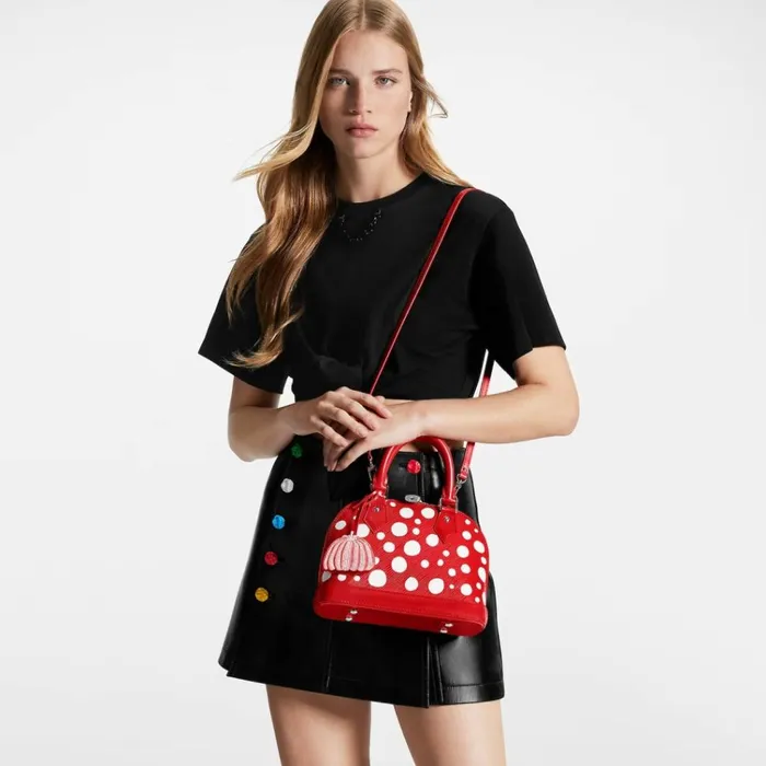 Women Alma Bag Louis Vuitton Louis Vuitton Rouge Blanc M21698 LV X YK Alma BB 8211 Louis Vuitton Handbag Store