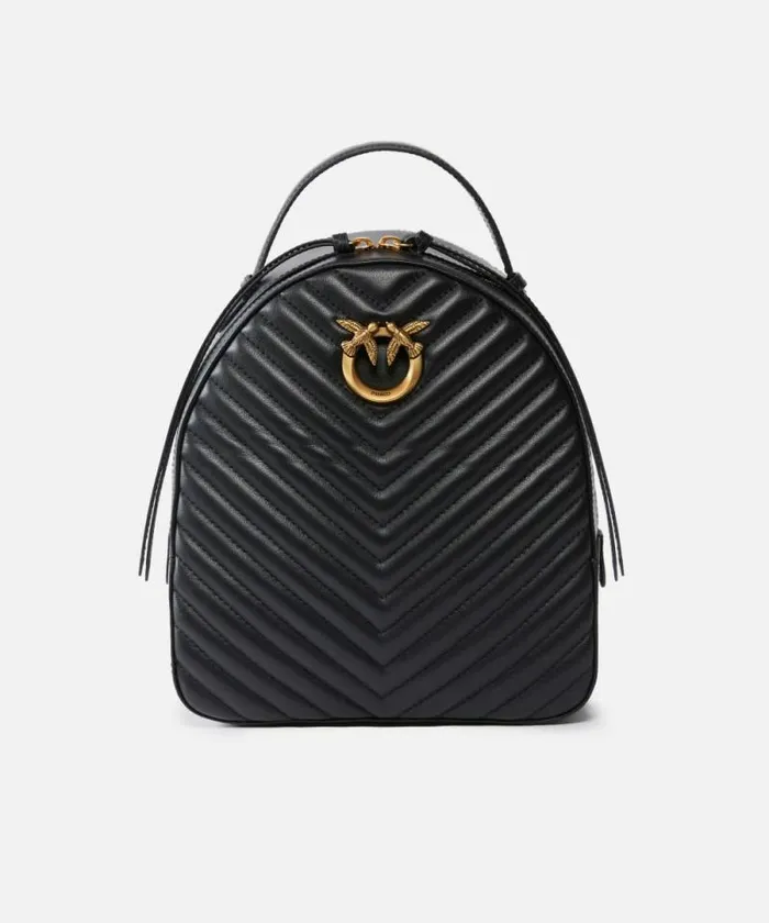 Women Backpacks Pinko Love Backpack Blackantique Gold