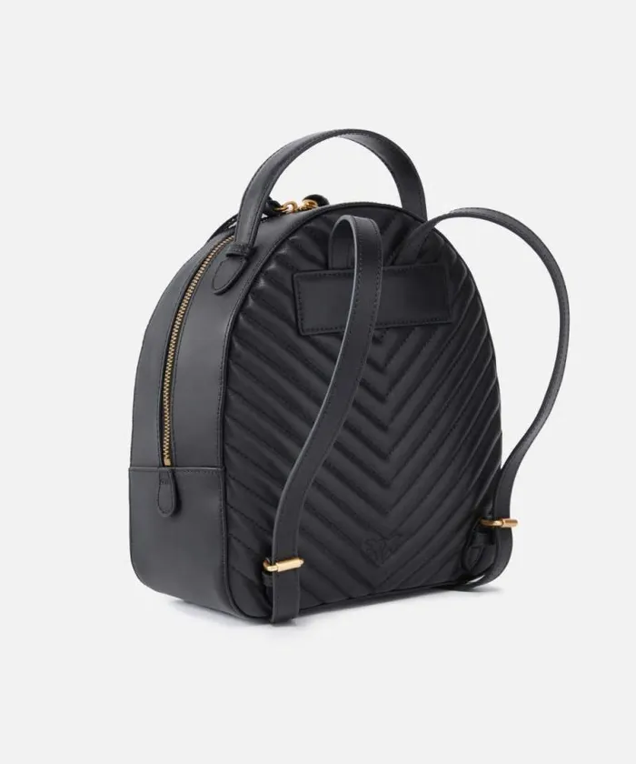 Women Backpacks Pinko Love Backpack Blackantique Gold Women Backpacks Pinko Love Backpack Blackantique Gold