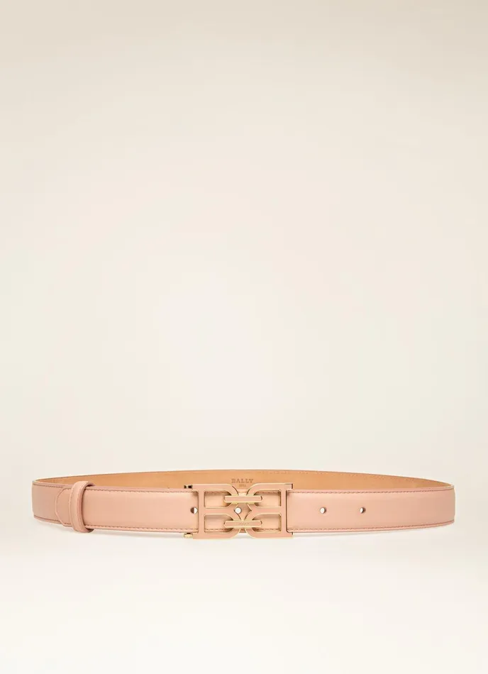 Women Bally Belts BChain 8211 Leather 25mm Belt In Blush Pink