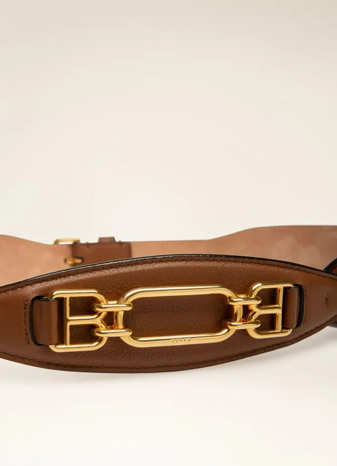 Women Bally Belts Vivian 8211 Leather 42mm Belt In Brown