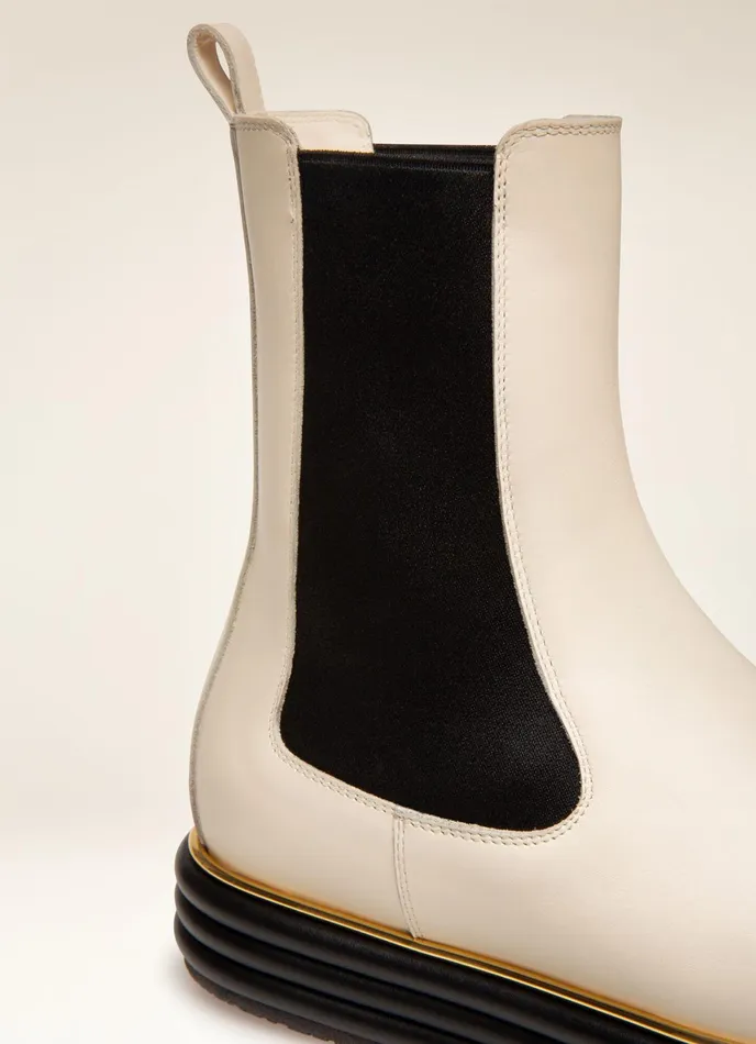 Women Bally Boots Faelisa 8211 Leather Boots In Bone
