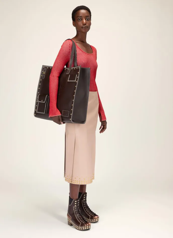 Women Bally Dresses And Skirts Leather Skirt 8211 Leather Skirt In Blush Pink