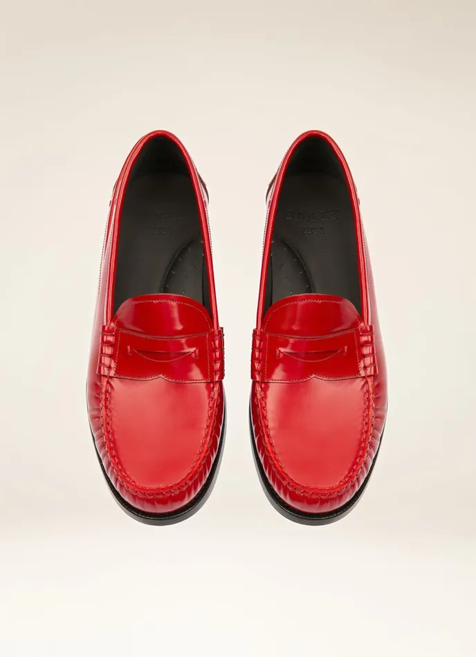 Women Bally Flats and Moccasins Coelo 8211 Leather Moccasins In Red