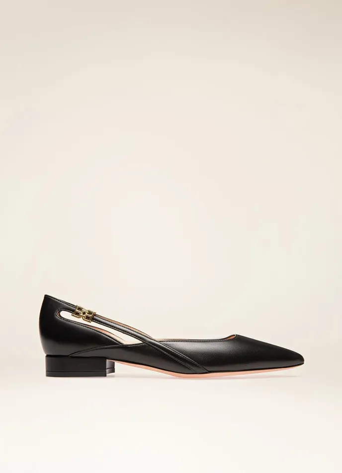 Women Bally Flats and Moccasins Elsa Flat 8211 Leather Flats In Black