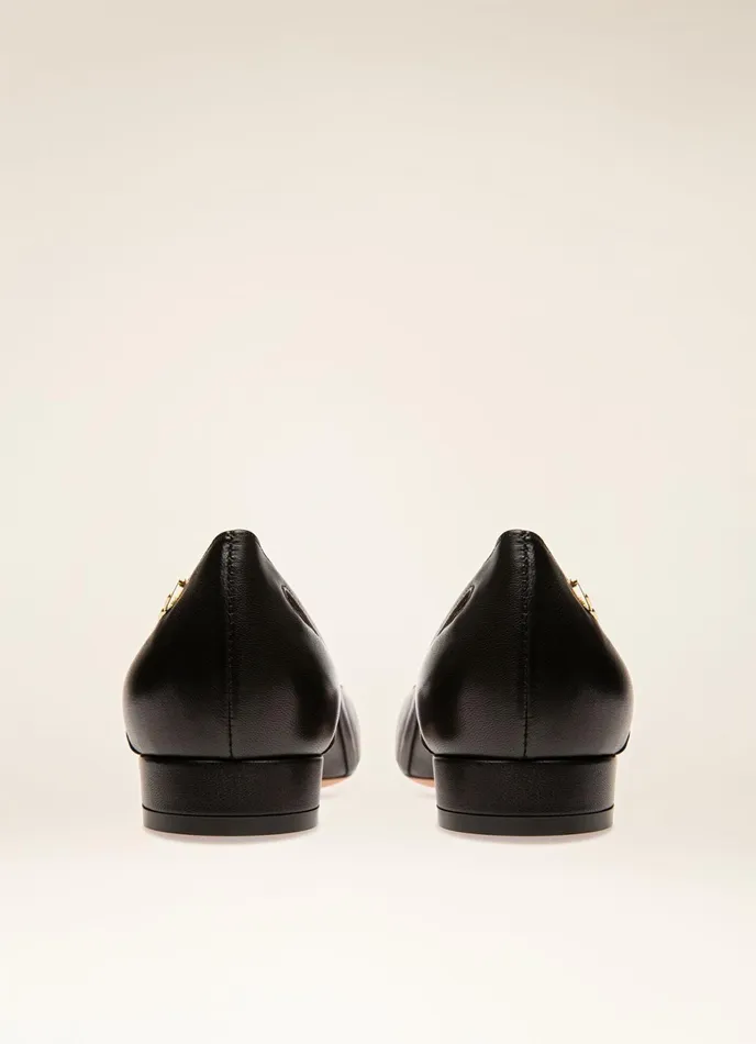 Women Bally Flats and Moccasins Elsa Flat 8211 Leather Flats In Black