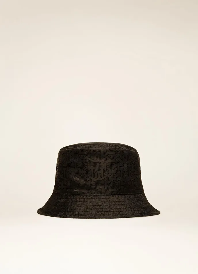 Women Bally Gloves And Hats BMonogram Bucket Hat 8211 Nylon Hat In Black