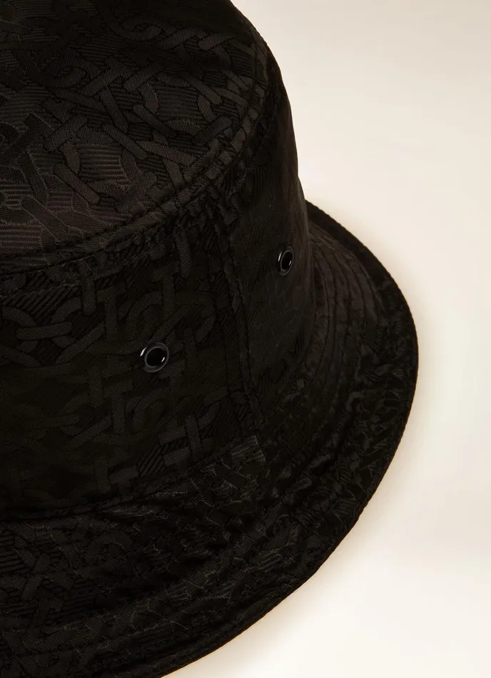 Women Bally Gloves And Hats BMonogram Bucket Hat 8211 Nylon Hat In Black