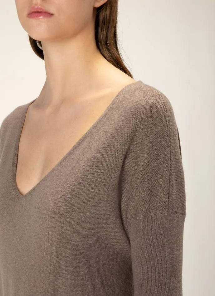 Women Bally Knitwear Knitted Dress 8211 Wool and Cashmere Dress In Beige