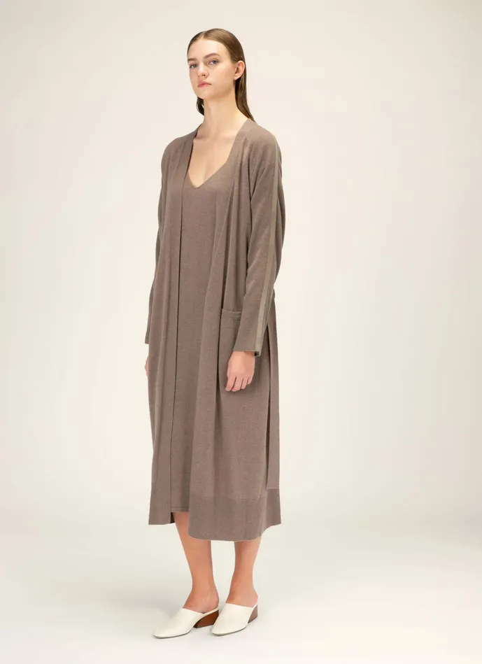 Women Bally Knitwear Knitted Dress 8211 Wool and Cashmere Dress In Beige