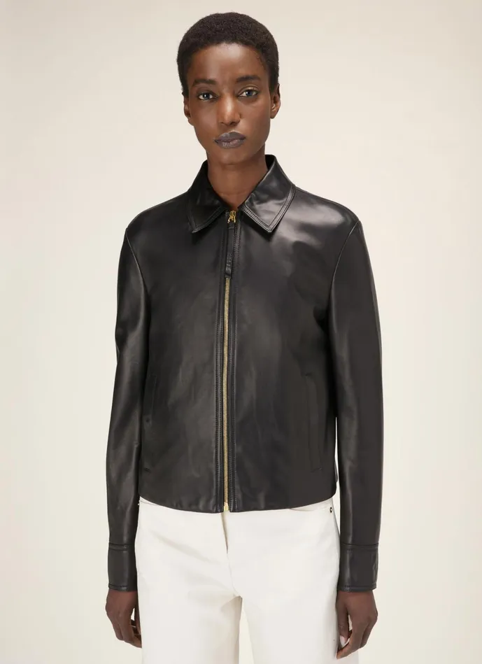 Women Bally Leather Leather Jacket 8211 Leather Outerwear In Black