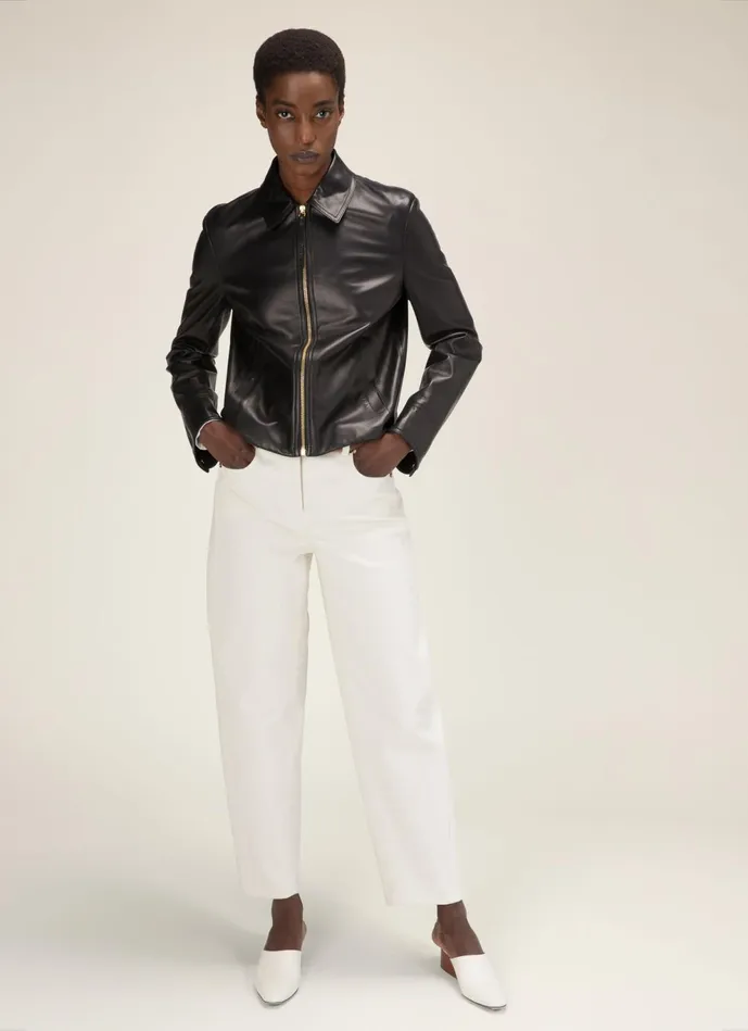 Women Bally Leather Leather Jacket 8211 Leather Outerwear In Black