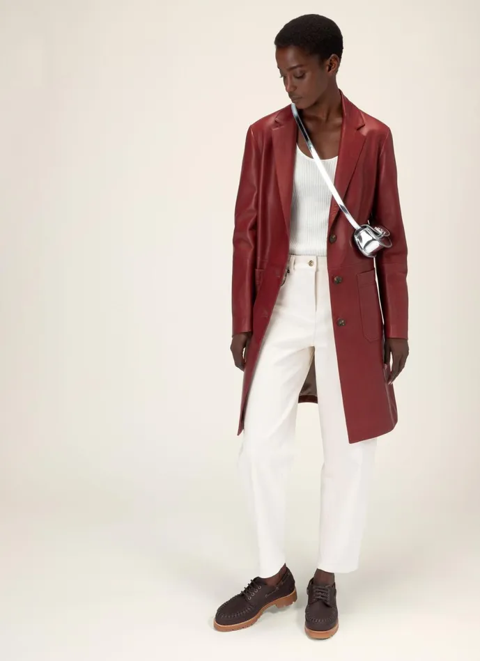 Women Bally Pants Denim Trousers 8211 Cotton and Elastane Pants In Bone