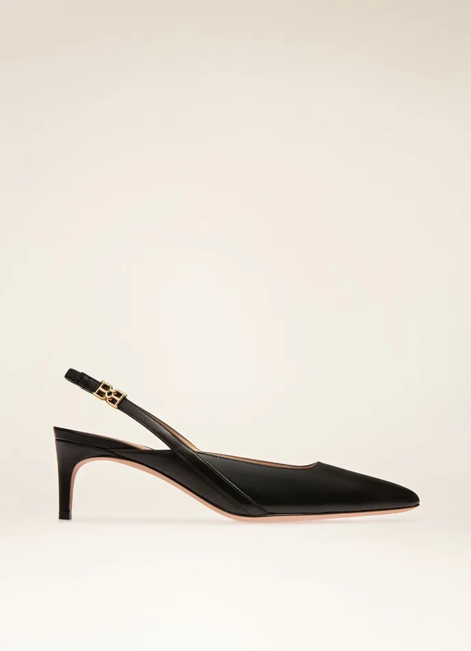 Women Bally Pumps Edeline 8211 Leather Slingback Pumps In Black