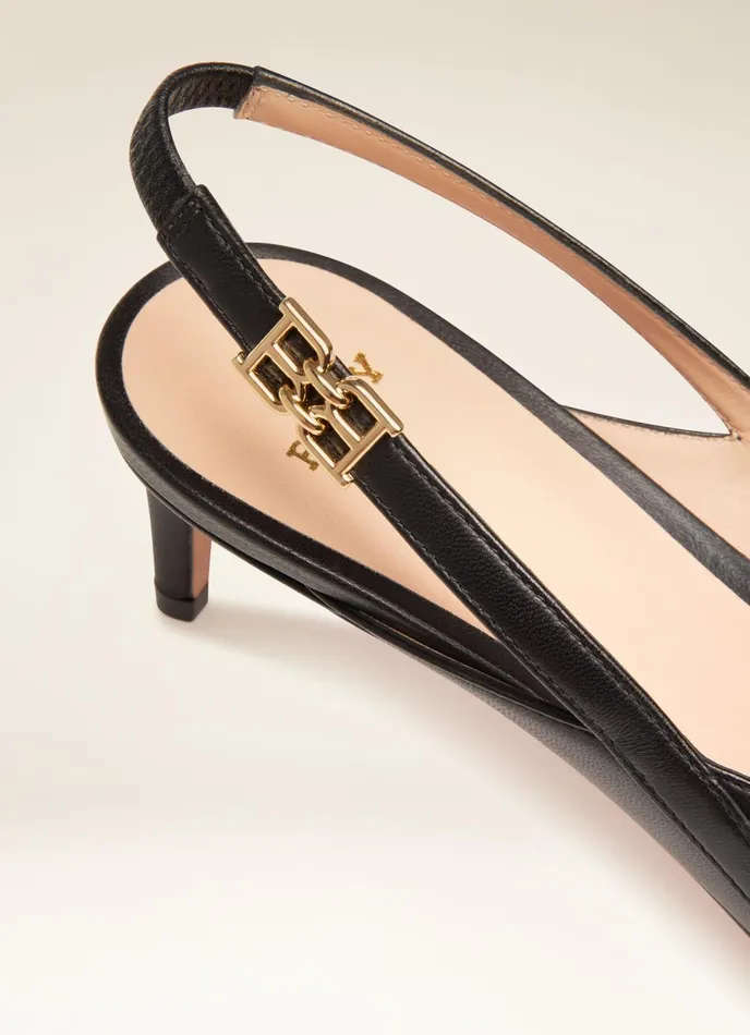Women Bally Pumps Edeline 8211 Leather Slingback Pumps In Black