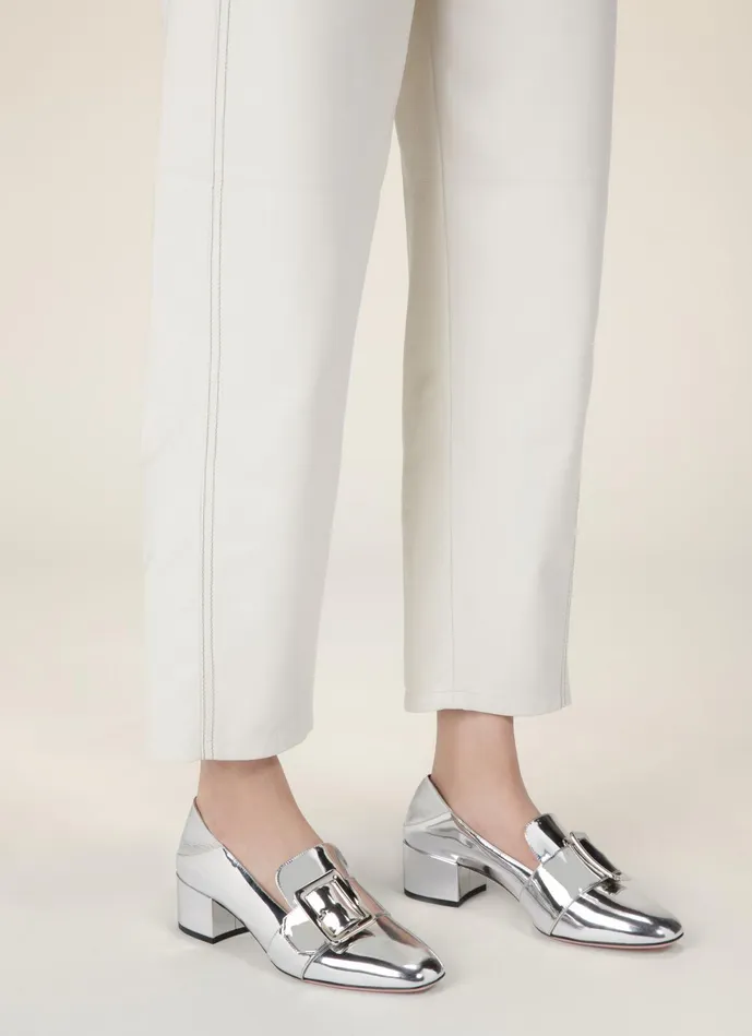 Women Bally Pumps Janelle 8211 Leather Pumps In Silver