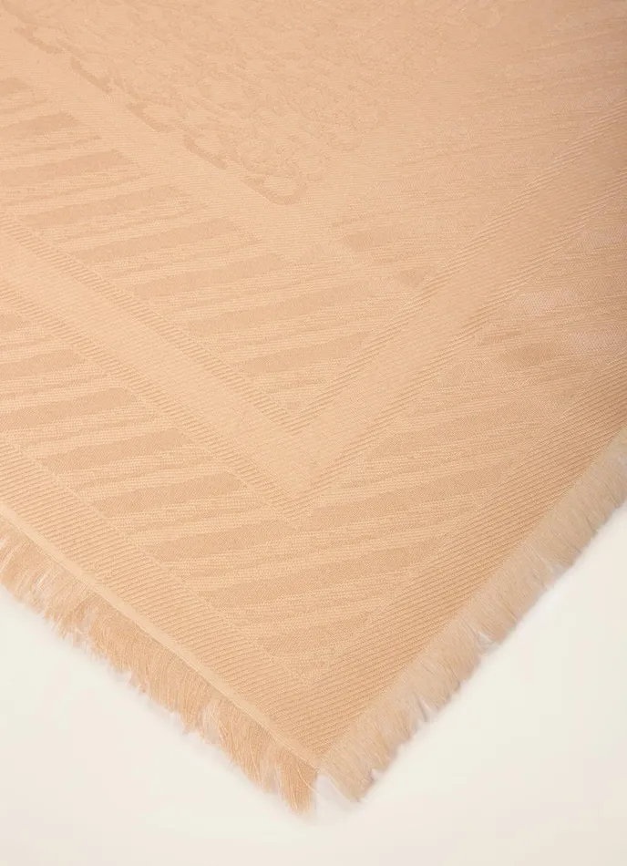 Women Bally Scarves Monogram Scarf 8211 Silk Mix Accessory In Blush Pink