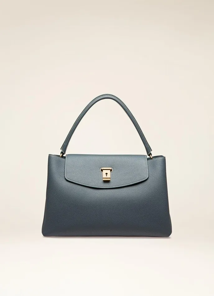 Women Bally Top Handle Bags Layka 8211 Leather Top Handle Bag In Blue