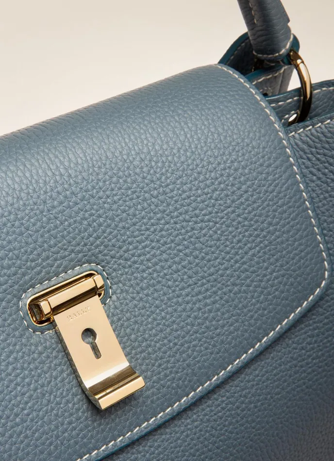 Women Bally Top Handle Bags Layka 8211 Leather Top Handle Bag In Blue
