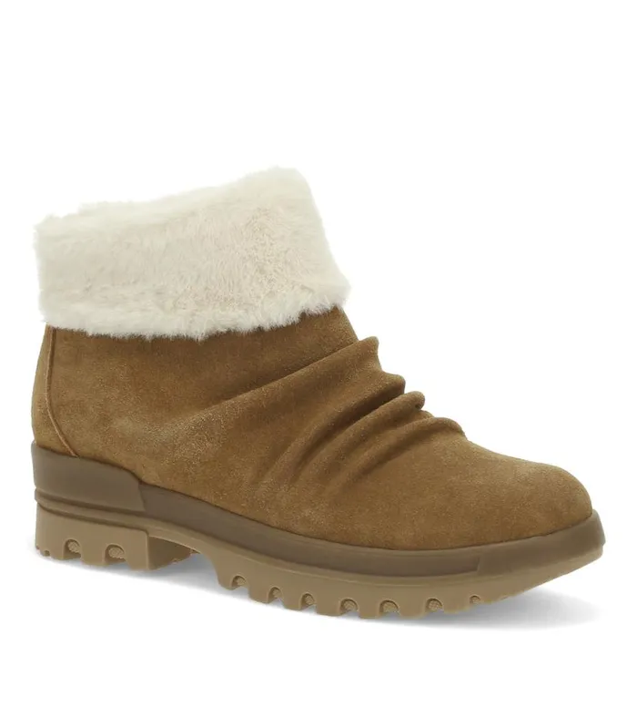 Women Baretraps Booties Nuri Cold Weather Bootie Cognac Suede