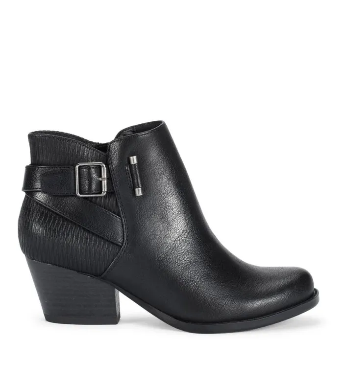 Women Baretraps Booties Reggie Block Heel Bootie Black Wave Emboss Women Baretraps Booties Reggie Block Heel Bootie Black Wave Emboss