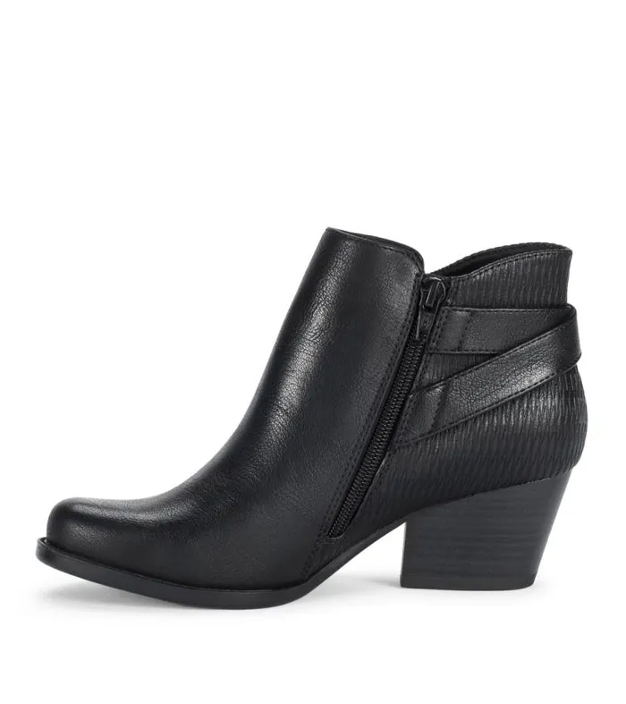 Women Baretraps Booties Reggie Block Heel Bootie Black Wave Emboss Women Baretraps Booties Reggie Block Heel Bootie Black Wave Emboss
