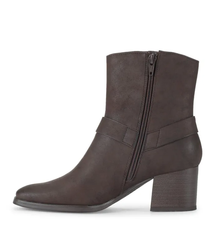 Women Baretraps Booties Tiana Block Heel Bootie Dark Brown Women Baretraps Booties Tiana Block Heel Bootie Dark Brown