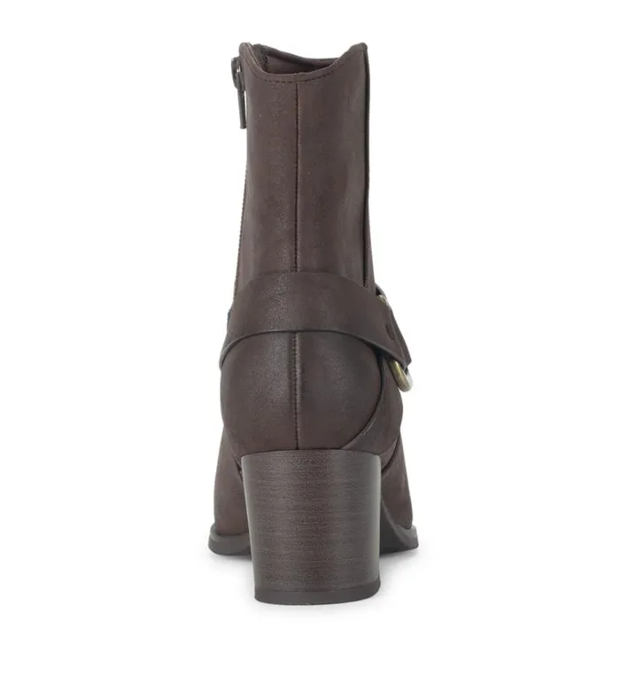 Women Baretraps Booties Tiana Block Heel Bootie Dark Brown Women Baretraps Booties Tiana Block Heel Bootie Dark Brown