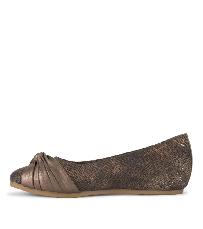 Women Baretraps Flats and Loafers Chainey Casual Flat Taupe Metallic Women Baretraps Flats and Loafers Chainey Casual Flat Taupe Metallic