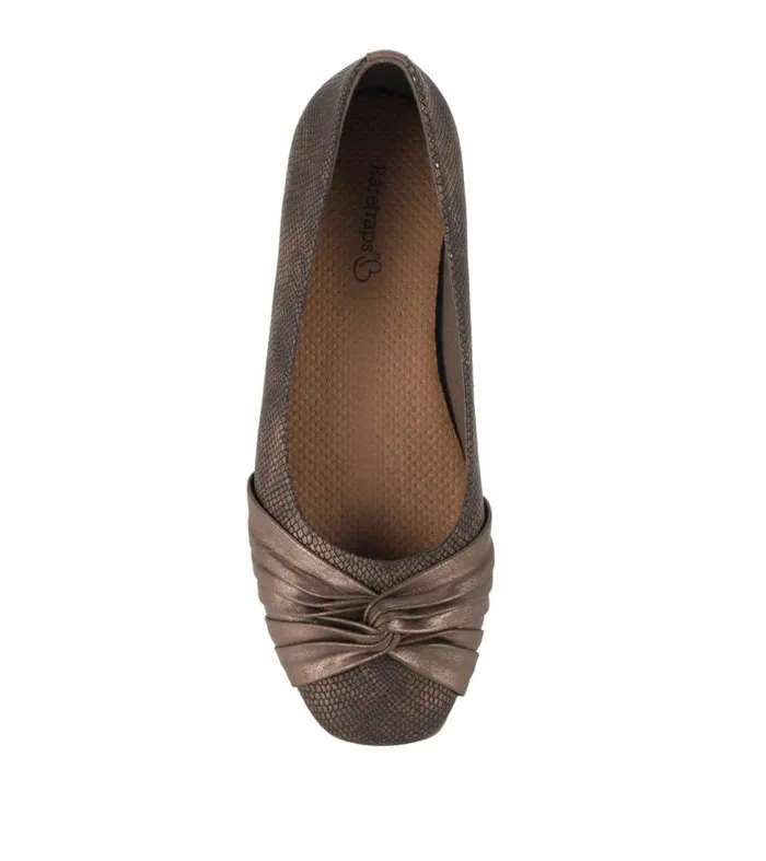 Women Baretraps Flats and Loafers Chainey Casual Flat Taupe Metallic Women Baretraps Flats and Loafers Chainey Casual Flat Taupe Metallic