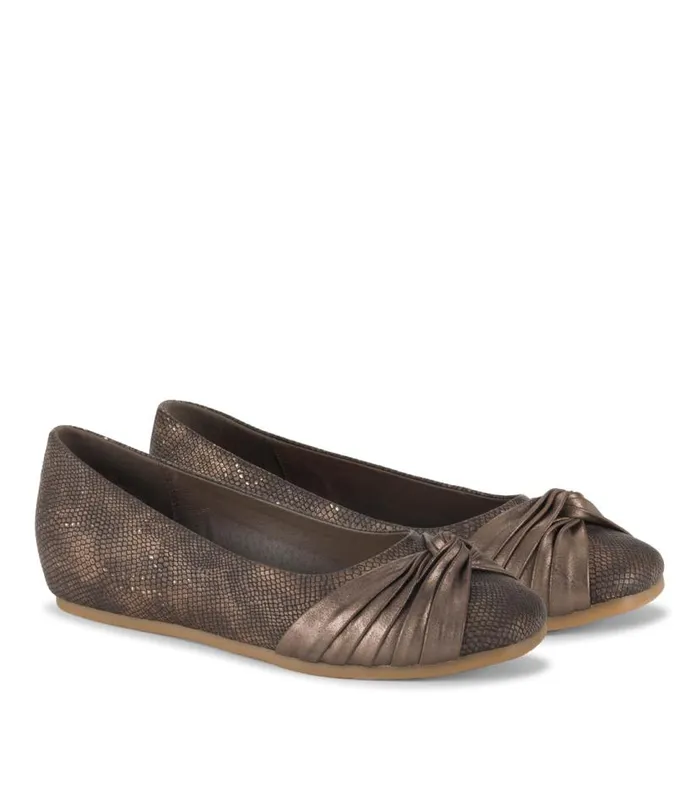 Women Baretraps Flats and Loafers Chainey Casual Flat Taupe Metallic Women Baretraps Flats and Loafers Chainey Casual Flat Taupe Metallic