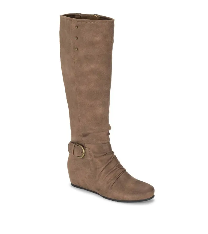 Women Baretraps Knee High Boots Scarlett Tall Wedge Boot Truffle