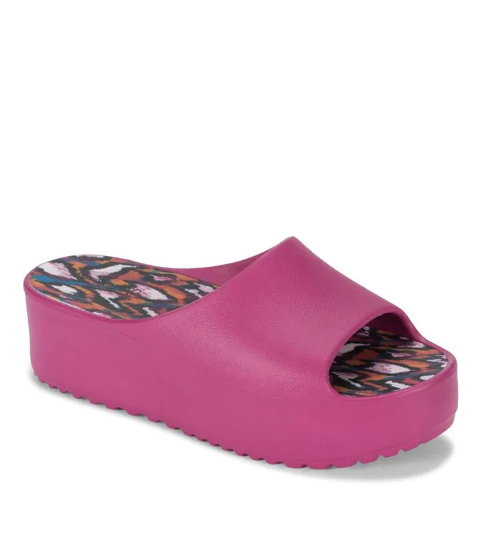 Women Baretraps Slides and Slip On Sandals Parvati Platform Sandal Magenta