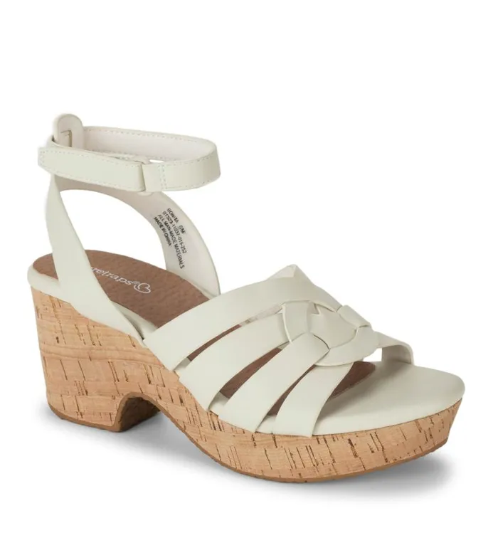 Women Baretraps Wedge Sandals Bonita Wedge Sandal Cream
