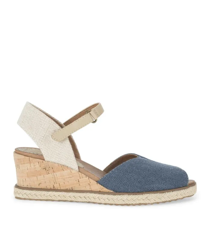 Women Baretraps Wedge Sandals Odetta Espadrille Wedge Sandal Navy Blue Canvas Women Baretraps Wedge Sandals Odetta Espadrille Wedge Sandal Navy Blue Canvas