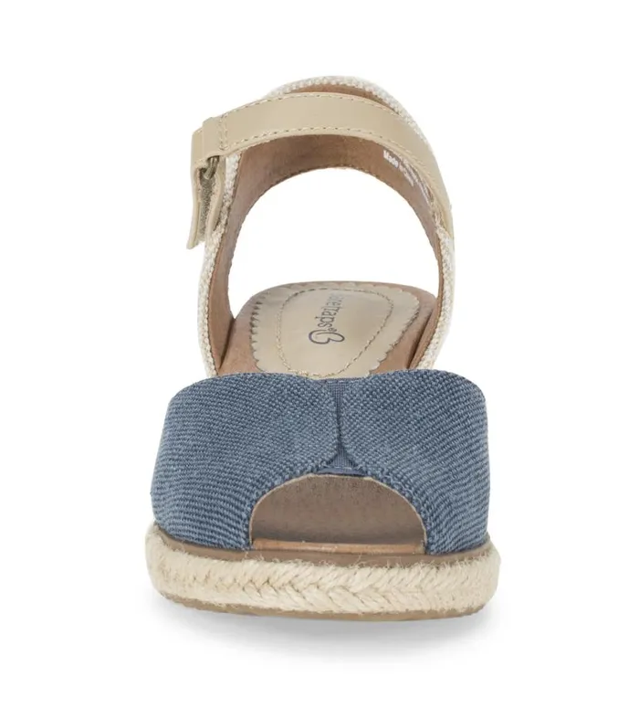 Women Baretraps Wedge Sandals Odetta Espadrille Wedge Sandal Navy Blue Canvas Women Baretraps Wedge Sandals Odetta Espadrille Wedge Sandal Navy Blue Canvas