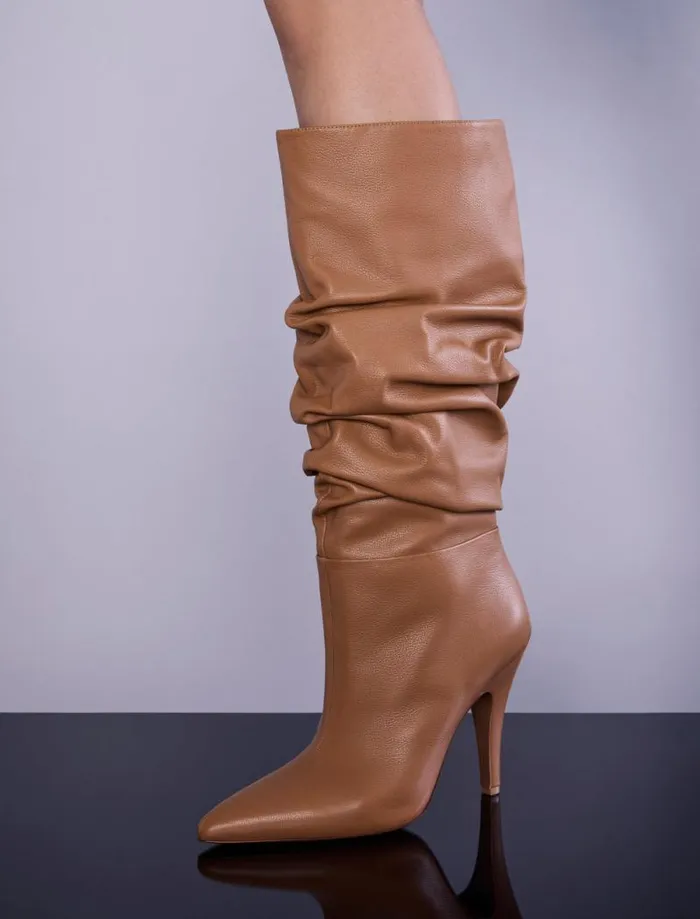 Women BCBG Shoes Braxton Slouch Boot Cashew