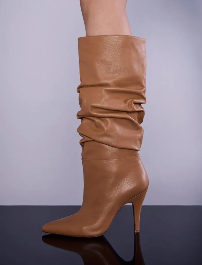 Women BCBG Shoes Braxton Slouch Boot Cashew
