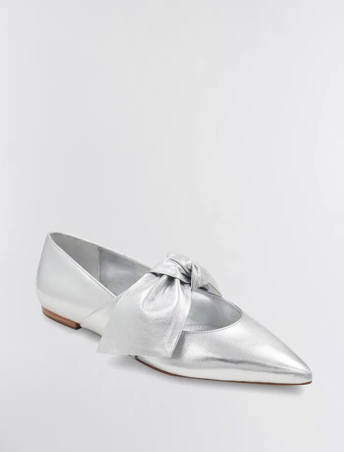 Women BCBG Shoes Prely Ballet Flat Silver