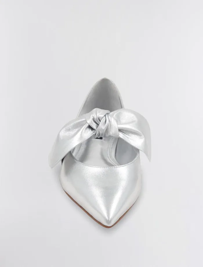 Women BCBG Shoes Prely Ballet Flat Silver