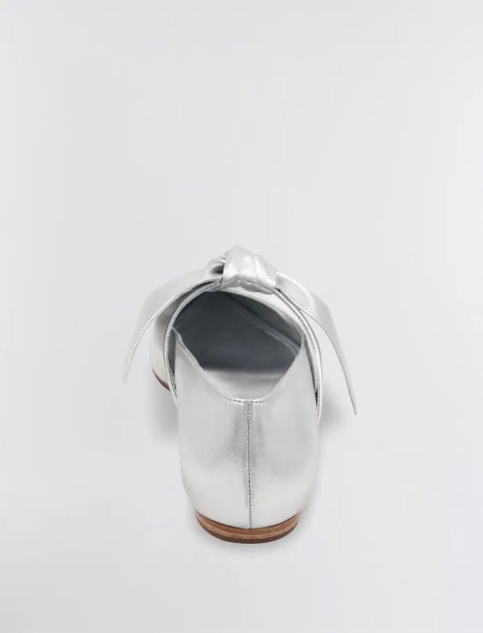 Women BCBG Shoes Prely Ballet Flat Silver