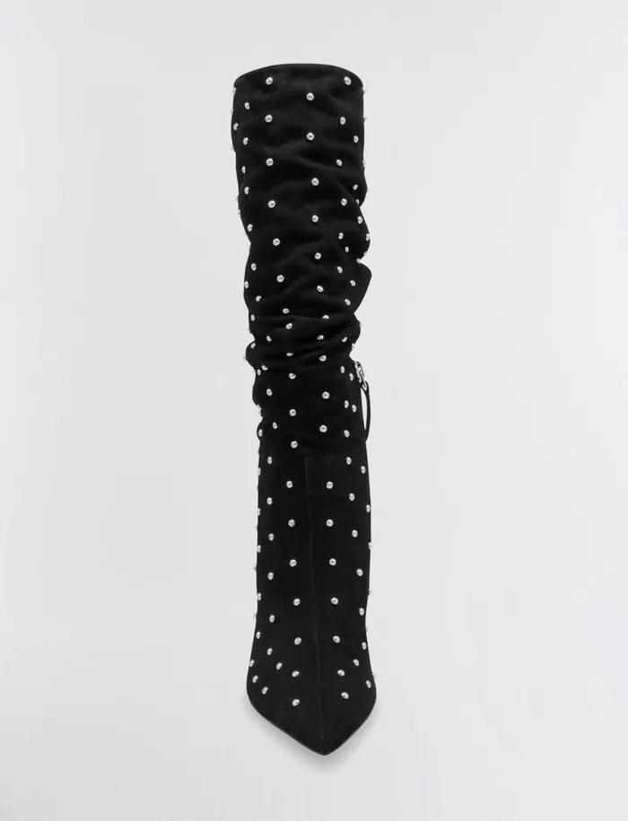 Women BCBG Shoes Toni Studded Tall Boot Black Stud Women BCBG Shoes Toni Studded Tall Boot Black Stud