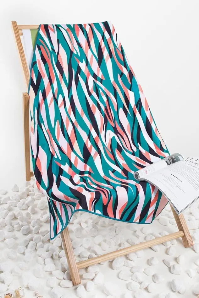 Women Beach Blankets Cupshe Ripple Zebra Striped Beach Blanket Multicolor