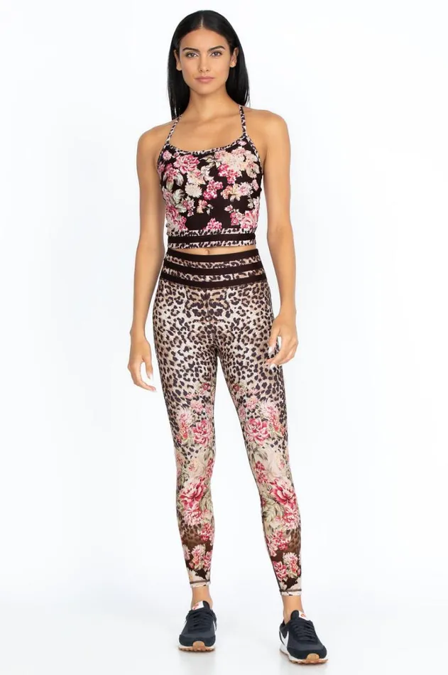Women Bee Active Legging Vintage Rose Johnny Was Active Women Bee Active Legging Vintage Rose Johnny Was Active
