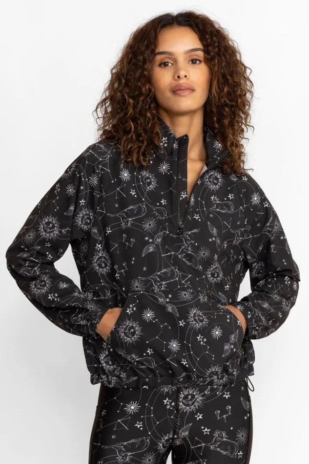 Women BEE ACTIVE MOCK NECK PULLOVER JACKET Bijou Johnny Was Outerwear
