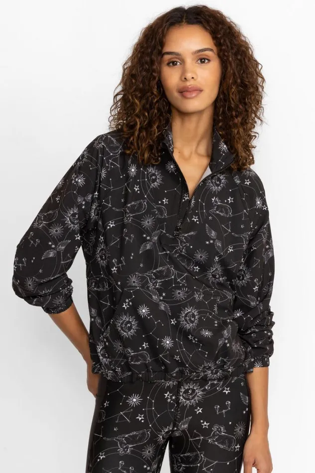 Women BEE ACTIVE MOCK NECK PULLOVER JACKET Bijou Johnny Was Outerwear Women BEE ACTIVE MOCK NECK PULLOVER JACKET Bijou Johnny Was Outerwear